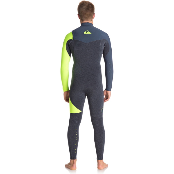 Quiksilver Highline serie 4/3 mm traje sin cremallera SLATE / PEWTER / SAFETY AMARILLO EQYW103051